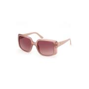 Guess Stiliga Solglasögon Brun Gradient Linser Pink, Dam