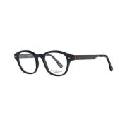 Ermenegildo Zegna Stiliga Horn Runda Optiska Bågar Black, Herr