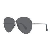 Max Mara Gunmetal Aviator Solglasögon med Spegelgrå Linser Gray, Dam