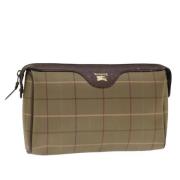 Burberry Vintage Pre-owned Canvas kuvertvskor Brown, Dam