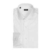 Barba Napoli Vit Stretch Bomull Cult Skjorta White, Herr