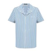 Balmain Skjorta med logotyp Blue, Herr