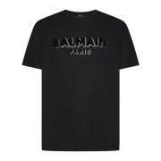 Balmain Logo-print T-shirt och Polo Black, Herr
