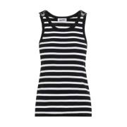 Jean Paul Gaultier Räfflad Mariniere Tank Top Black, Dam