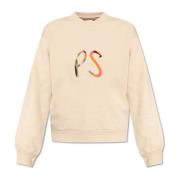 PS By Paul Smith Sweatshirt med logotyp Beige, Dam