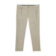 Brooks Brothers Khaki Chinos i Regular Fit med Dubbelveck Beige, Herr