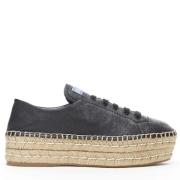 Prada Vintage Pre-owned Laeder espadriller Black, Dam