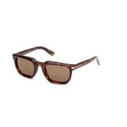 Ermenegildo Zegna Mörk Havana Roviex Solglasögon Ez0240 52J Brown, Uni...