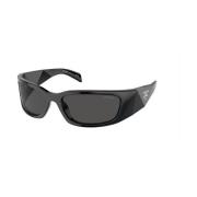 Prada Stiliga solglasögon i mörkgrå Black, Unisex