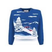 MC2 Saint Barth Kashmir Jacquard Sweater Skier Postcard Multicolor, Da...