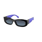 Chanel Stiliga svarta solglasögon med blå gradient Black, Unisex