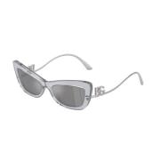 Dolce & Gabbana Gris Claro Espejado Solglasögon Gray, Unisex