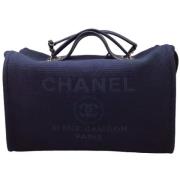 Chanel Vintage Pre-owned Canvas chanel-vskor Blue, Dam
