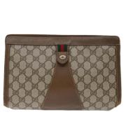 Gucci Vintage Pre-owned Canvas kuvertvskor Beige, Dam