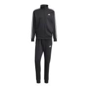 Adidas 3 Stripes Hel Dragkedja Fleece Black, Herr