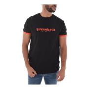 Bikkembergs Stretch Bomull Logo Print T-shirt Black, Herr