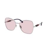 Chanel Silverram Fotochromatiska Solglasögon Rosa-Lila Gray, Unisex