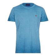 Gallo Blå Bomull Crew-Neck T-shirt Blue, Unisex