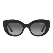 Vogue Butterfly Style Polarized Sunglasses Black, Dam