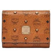 MCM Pre-owned Pre-owned Belagd canvas plnbcker Brown, Dam