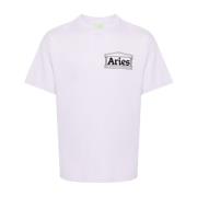 Aries Lila Temple Logo Print T-Shirt Purple, Herr