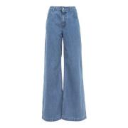 MVP wardrobe Vintage Låg Midja Palazzo Jeans Blue, Dam