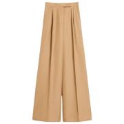 Max Mara Vida Ben Bomull Byxor Brown, Dam