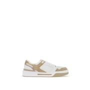 Dolce & Gabbana Mesh Sneakers med Mocka Insatser Beige, Herr