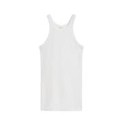 Sportmax Ribbad Jersey Tanktopp White, Dam