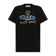 Vivienne Westwood T-shirt med logotyp Black, Dam