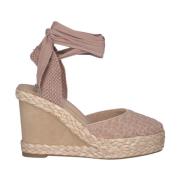 Alma EN Pena Flätad Kil Sandal Beige, Dam