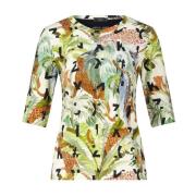 Marc Cain Jungle Print Shirt Multicolor, Dam