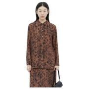 A.p.c. Leopardmönstrad Juliette Skjorta Brown, Dam