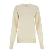 Jil Sander Lyxig Elfenbens Cashmere Tröja White, Dam