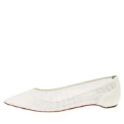 Christian Louboutin Pre-owned Pre-owned Tyg lgskor White, Dam