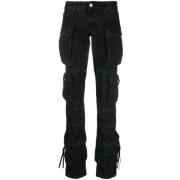 The Attico Cargo Denim Jeans Black, Dam