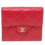 Chanel Vintage Pre-owned Laeder plnbcker Red, Dam