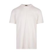 Kiton Vit Silke & Bomull T-shirt White, Herr