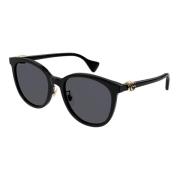 Gucci Black/Grey Sunglasses Gg1180Sk Black, Dam