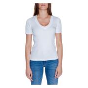 Calvin Klein Jeans Rib V-Neck T-Shirt Höst/Vinter Kollektion White, Da...