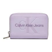 Calvin Klein Jeans Dragkedja Plånbok Höst/Vinter Kollektion Purple, Da...