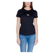 Calvin Klein Jeans Monologo Tee - Dam T-shirt Black, Dam