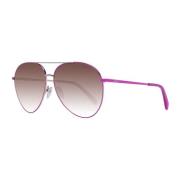 Emilio Pucci Stiliga Aviator-solglasögon med gradientlinser Purple, Da...