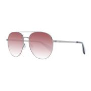 Ted Baker Stiliga Gunmetal Aviator Solglasögon med Bruna Gradientlinse...