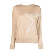 Lorena Antoniazzi Beige Boatneck Sweater Casual Style Beige, Dam