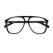 Saint Laurent Vintage Pilot Style Glasögon Black, Unisex