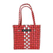 Marni Röd Box Basket Handväska för Kvinnor Multicolor, Dam