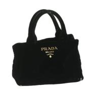 Prada Vintage Pre-owned Tyg prada-vskor Black, Dam