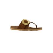 Chloé Läder sandaler Brown, Dam