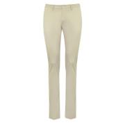 PT Torino Beige Bomull Slim Fit Byxor Beige, Herr